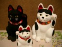 我が家のまねき猫 三つ巴